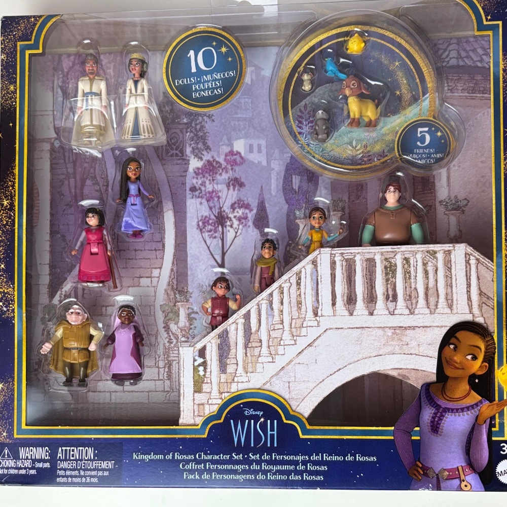 NEW IN BOX Disney Wish Rosas Character Collection with Colorful Figures